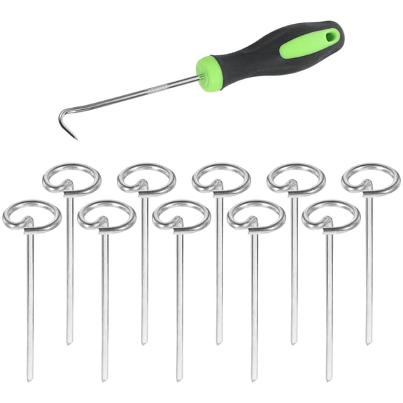 Raindrops Lawn Stakes Galvanized Steel Raised Garden Bed Nail Set