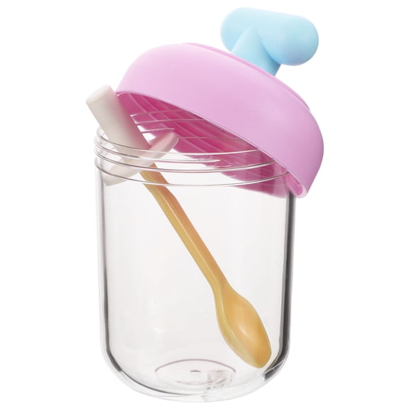 Raindrops Double Layer Food Jar Portable Salad Container with Lid and Spoon Multi