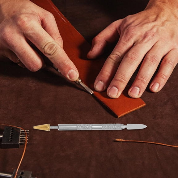 Raindrops Leather Edge Dye Pen with Stainless Steel for Daily Use Silver Multifunctional and Efficient Tool