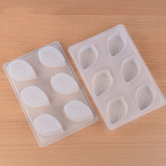 Raindrops White Silicone Leaves Chocolate Mold for Jelly Candy Cake Kitchen Use