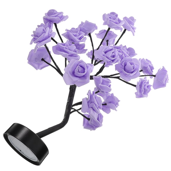 Raindrops Tree Lamp Plastic Purple Homeowners Office Desk Decor 1Pack 18.86X13.36X3.93In
