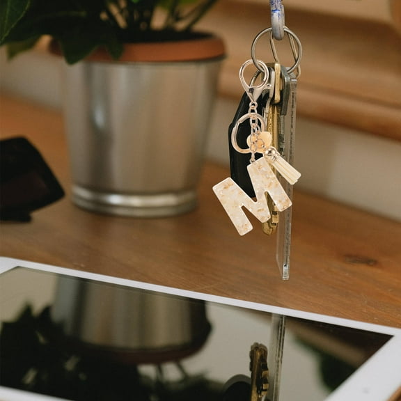 Raindrops  Letter Keychain Fashion Soft Plush Charm Lobster Backpacks Travel