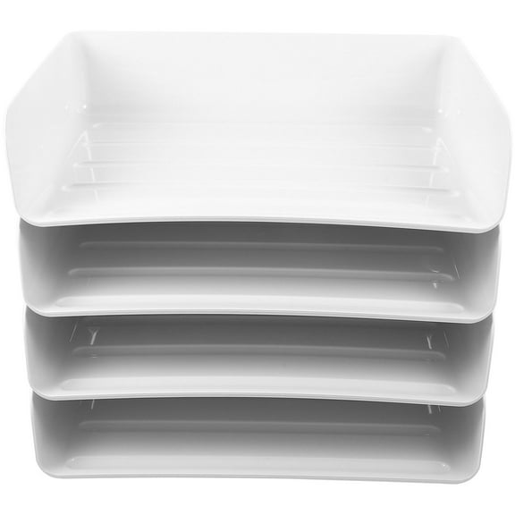 Raindrops  Letter Trays Stackable Paper Organizer Desk Organiser Filing Cabinet for Folders Work Office White