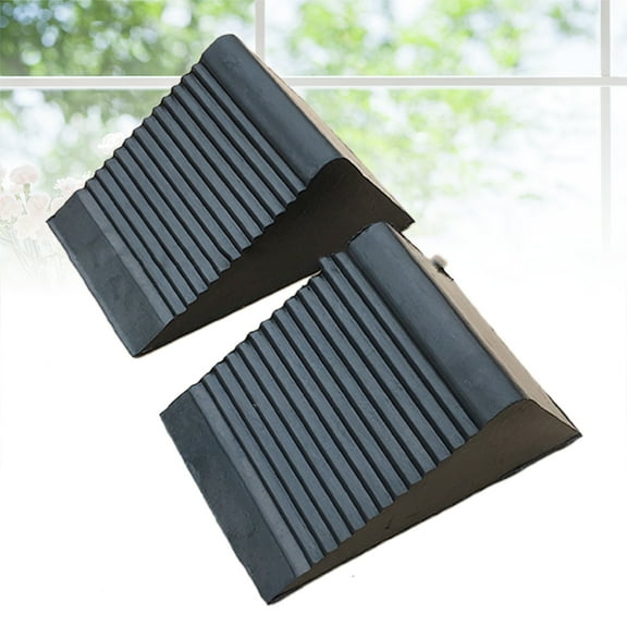 Raindrops Levelling Ramps 2PCS Black Rubber Triangle Chocks For Leveling 12.5x7.5x6in