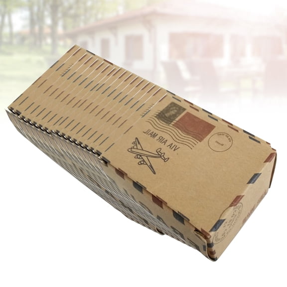 Raindrops Light Brown Kraft Paper Mail Box for Storage Use Made of Craft Paper Material 40 pcs
