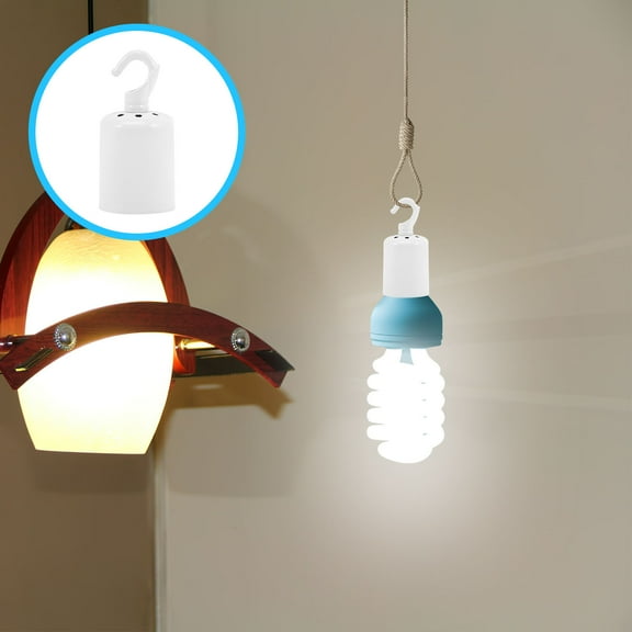 Raindrops 2Pcs White Lamp Socket Replacement with Pre-Drilled Hole Bulb Holder for Home and Hotel Lighting