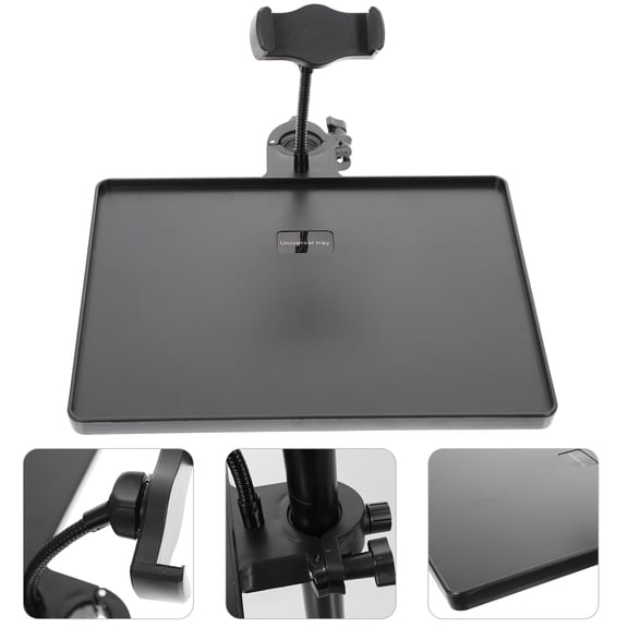Raindrops Tray for Music Stand Sound Card Tray Black ABS 1Pack