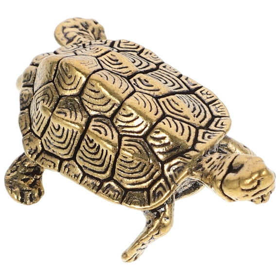 Raindrops Live Turtle Desktop Decoration Tea Pet Turtle Office 5.90X3.40X3.00CM Golden
