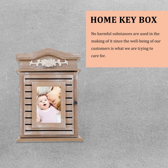 Raindrops  Living Room Key Case Locker with Photo Holder Entryway Family Wall Hook