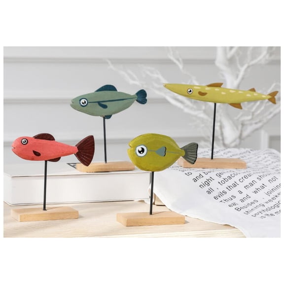 Raindrops Living Room Wall Decor Floating Shelf Cartoon Fish Decoration