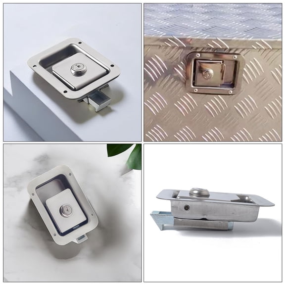 Raindrops Lock for ATV Toolbox Paddle Replacement Handle Truck Latches Toolboxes Silver