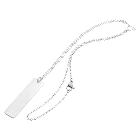 Raindrops Long Bar Pendant Necklace 1Set Rectangular Design Clavicle Chain For Everyday Wear