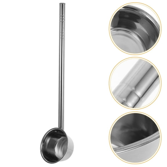 FOMIYES Stainless Steel Water Ladle with Handle for Gardening, Outdoor Watering Tool, 1 Piece