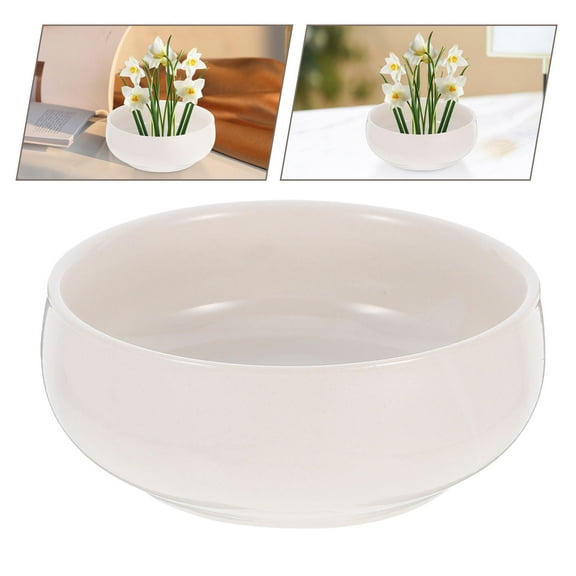 Raindrops Low Bowl Planter Hydroponics Bowl Lotus Basin Mother 0.00X0.00X0.00CM White