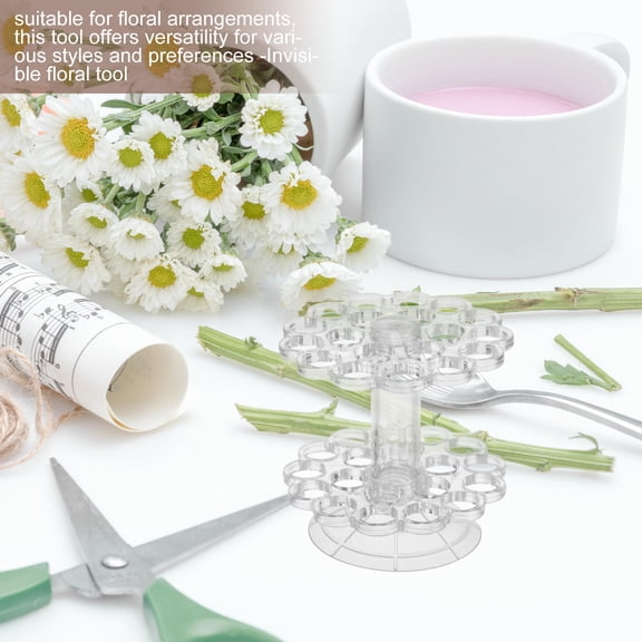 Raindrops MLINS 1 Set Clear Floral Arrangement Kit for Invisible Flower Accessory Stem Fixing Holder Beautiful Bouquets