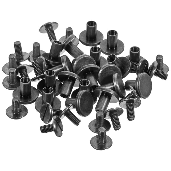 Houderco Silver Round Rivets Button Studs 20Pcs