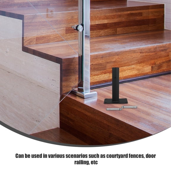 Raindrops MLINS 2pcs Yard Fence Base Iron Post Holder Dog Fence Barrier Base Bracket Metal Pole Support Garden Fence Base Lawn Picket Fence Stand