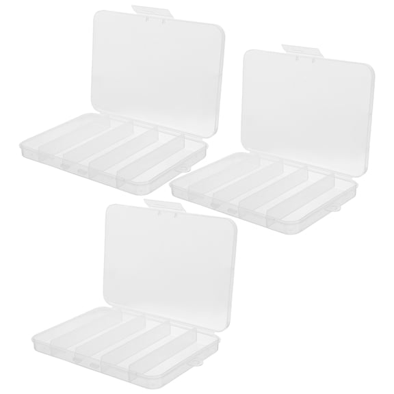 Raindrops MLINS 3 Pcs Tool Storage Box Bins with Lids Packing Boxes for Jewelry Transparent