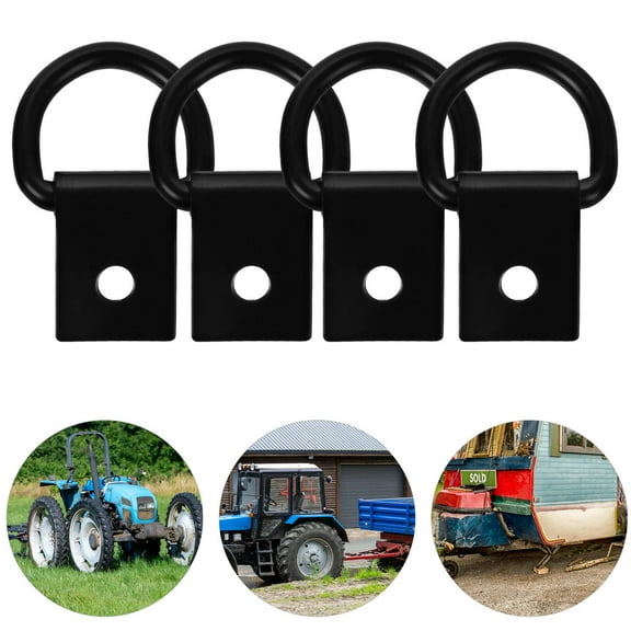 Raindrops MLINS 4PCS D Rings Tie Hooks Trailer D Ring Tie Down Hooks Heavy Duty Anchors for Truck Bed