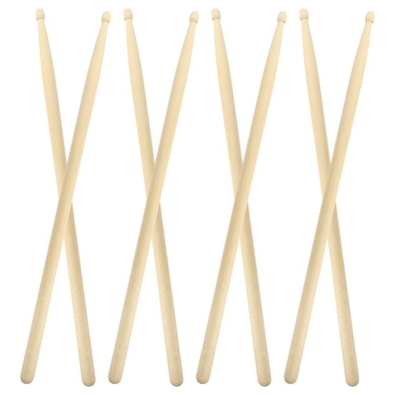 Raindrops Maple Drum Sticks for Jazz Music Playing with Oval Tips and AntiSlip Grip Beige Color 41 cm
