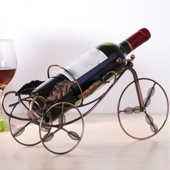 Raindrops Maple Leaf Design Wine Rack with Iron Wire Material for Storage Light Brown Color SpaceSaving 1 Bottle 0.78 Inches