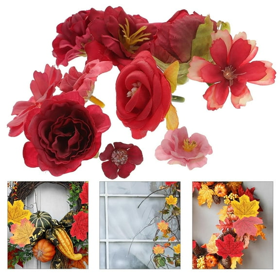 Raindrops Maple Leaf Shape Silk Cloth Party Decorative Maple Leaves Fall Season Ornaments 200Pcs