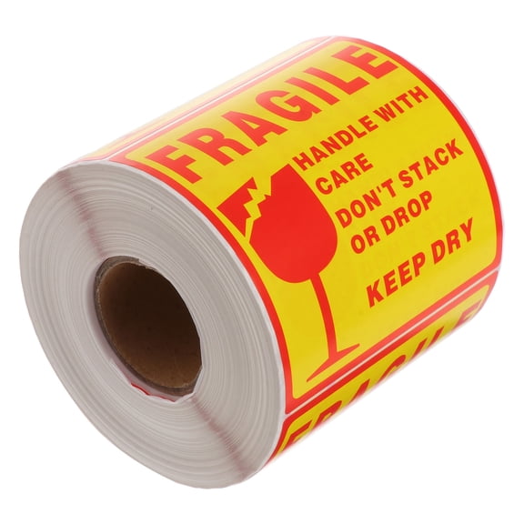 Raindrops Marine Model Shipping Warning Labels Package Fragile Stickers 10X10X0.1CM