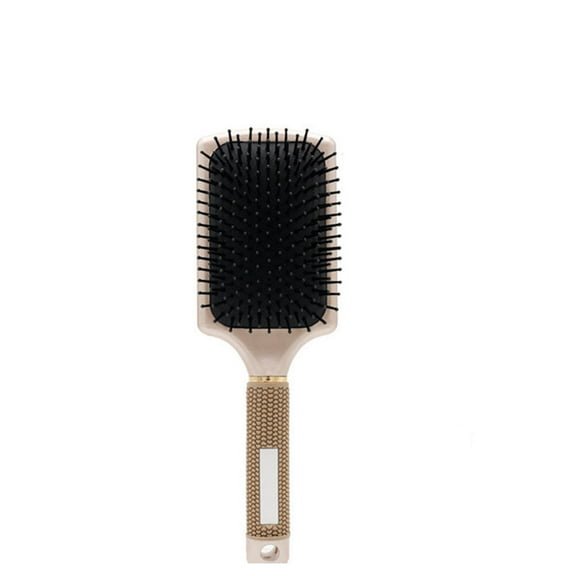 Raindrops Paddle Hairbrush for Women Hair Care with Scalp Massager Golden 1Pcs