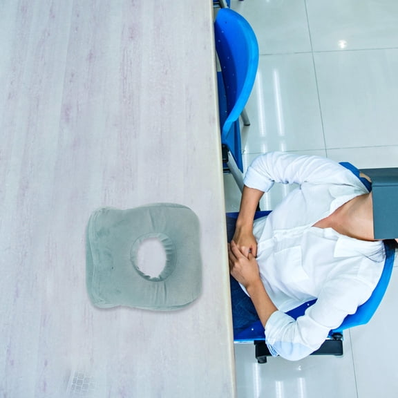 Raindrops Face Down Sleep Pillow Nap Donut Pillow Memory Foam Support for Sleeping Sky-blue 1Pack