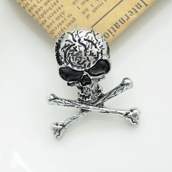 FOMIYES Skull Brooch Punk Style Pin Brooch Fastened Clip Backing Fashion Accessory