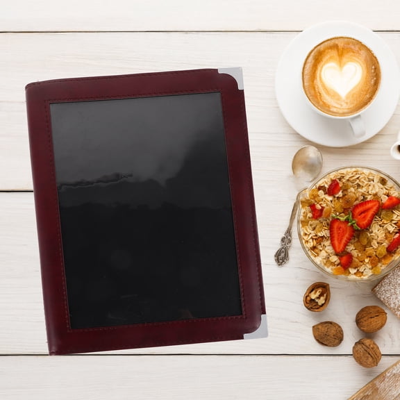 Raindrops Clear Transparent PVC PU Menu Folder for Restaurants, 8 Pages, Large Capacity, , Easy Viewing, Cover