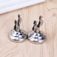 thumbnail image 1 of Raindrops Menu Holders for Tables 2Pcs Silver Stainless Steel Table Number Holder Card Holding with Sleek Design, 1 of 8