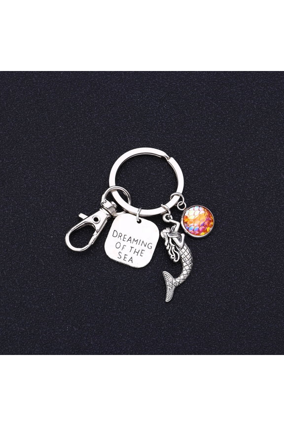 Durable Mermaid Key Holder Elegant Keychain Pendant for Bag and Backpack