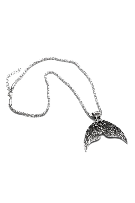 Vintage Mermaid Tail Pendant Necklace for Women, 1 Piece Fashion Jewelry Accessory
