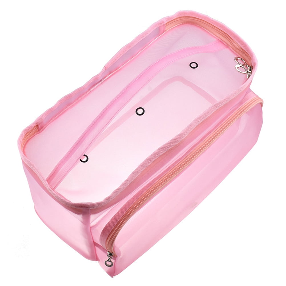 Raindrops Mesh Yarn Bag Tote Bags Knitting Tool Storage Bag Protects Yarn Travel Pink
