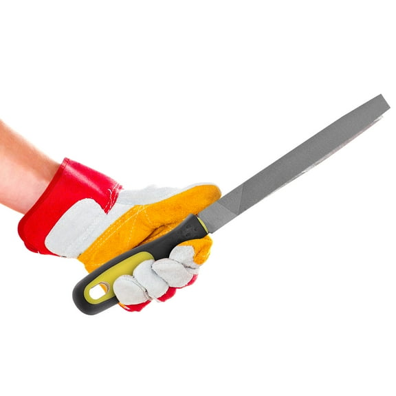 Raindrops Metal File Sharpening Hand File Flat Sharpening File Hand File Flat with Handle (Random Color)