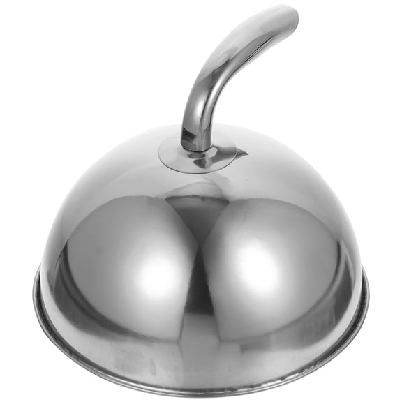 Raindrops  Metal Food Dome Cover Fruit Bowl Splatter Screen for Frying Umbrellas Silver