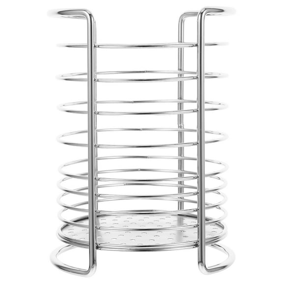 Raindrops Metal Mesh Utensil Drying Rack Chopsticks Spoon Fork Knife Drainer Basket Round Flatware Storage Drainer Dishwasher Basket Cutlery Rack
