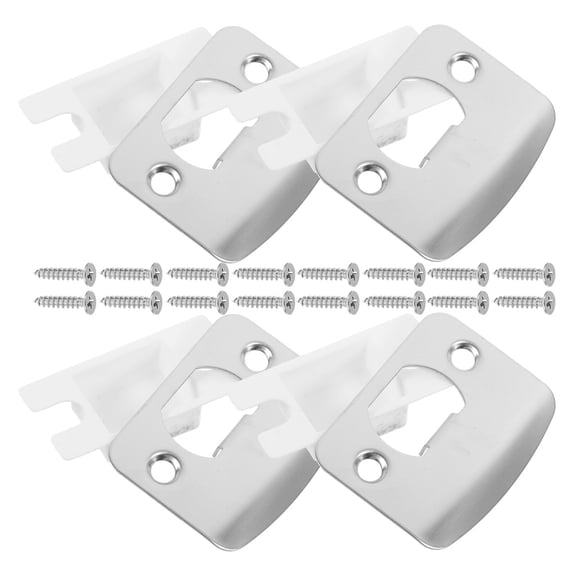 FOMIYES 4-Piece Metal Door Reinforcement Plates with Antique Finish for Repair and Strengthening