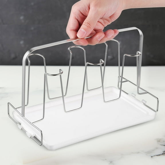 Raindrops Metal Tea Cup Holder Coffee Cup Storage Rack Water Glass Holder Stainless Steel Mug Display Stand For Kitchen Countertops