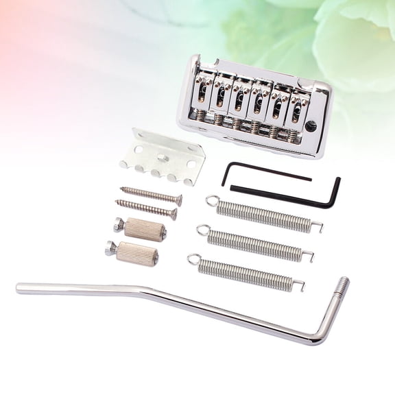 Raindrops Metal Tremolo Bridge System 1 Set For Electric Guitar String Bass Headless Bridge Kit
