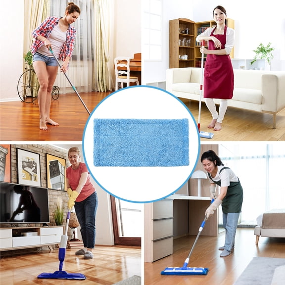 Raindrops Microfiber Replacement Mop Pads for Hardwood, Tile, Laminate and Other Floor Types - & Absorbent Cleaning Pads