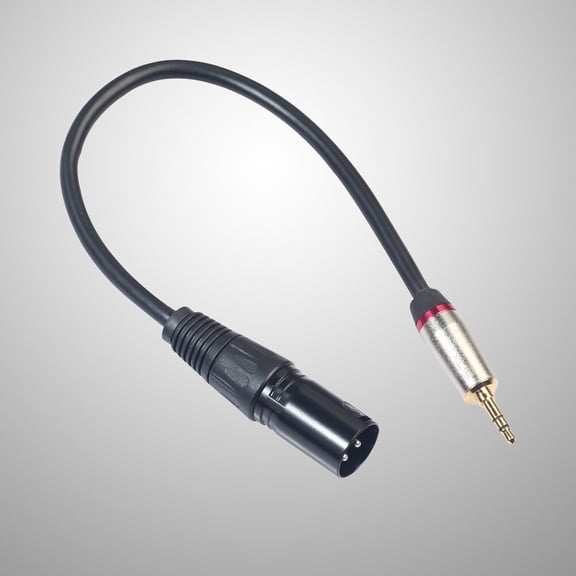 Raindrops Microphone Link Cable Audio Cable Plug Adapter Black 1Set