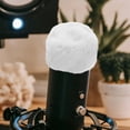 thumbnail image 1 of Raindrops Microphone Cover Furry Pop Filter Condenser Mic Windscreen Isolation Shield Mic Cover for Indoor Outdoor Universal Mics White, 1 of 7