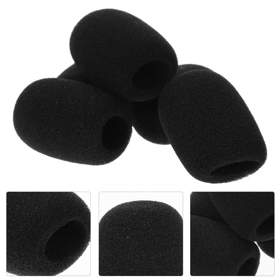 Raindrops Microphone Isolation Shield 10Pcs Black Sponge for Professional Use