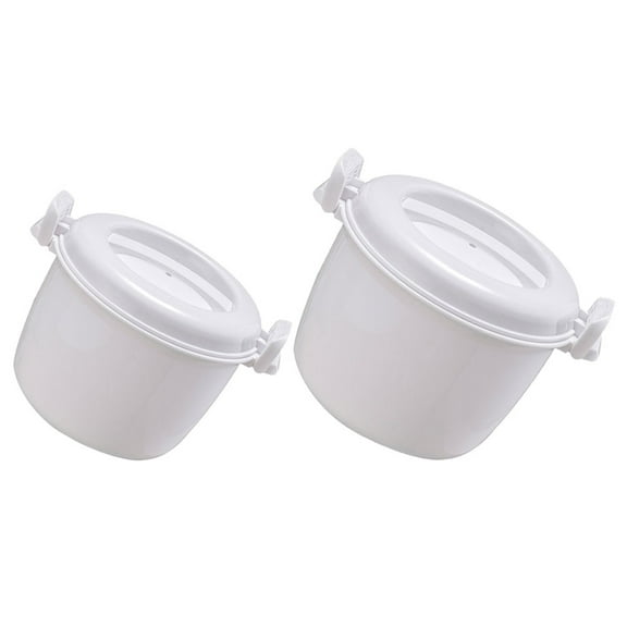 DEMACRIO Steamer For Microwave Cooking 2Pcs 11.8X5.5X5.3In