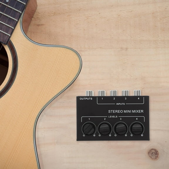 Raindrops  Mini Audio Mixer Stereo Line Sound for Streaming Mixers Black
