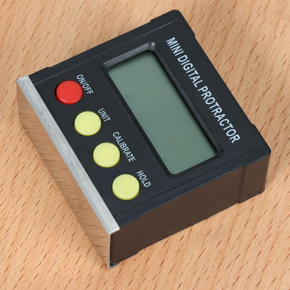 Raindrops Mini Digital Display Inclinometer Inclination Box Goniometer Angle Meter No Battery Included (Black)