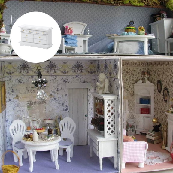 Raindrops Mini Storage Cabinet Mini Side Cabinet Synthetic Material Home Decoration 1Pack