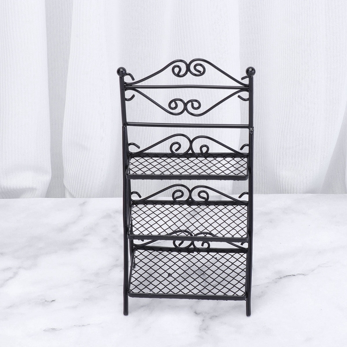 Raindrops Mini House Storage Rack for Decoration Made of Metal Black ...